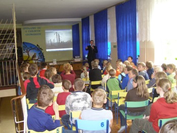 Spotkanie w SP Kurów.